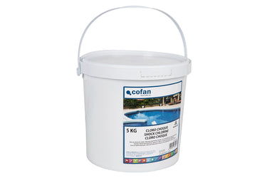 Cofan – Cloro Choque Granulado para Piscinas | Disolución Rápida | Envase de 5 kg